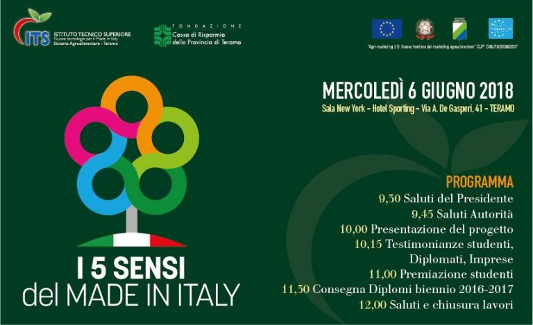 invito_i_5_sensi_2018 - ITS Agroalimentare Teramo